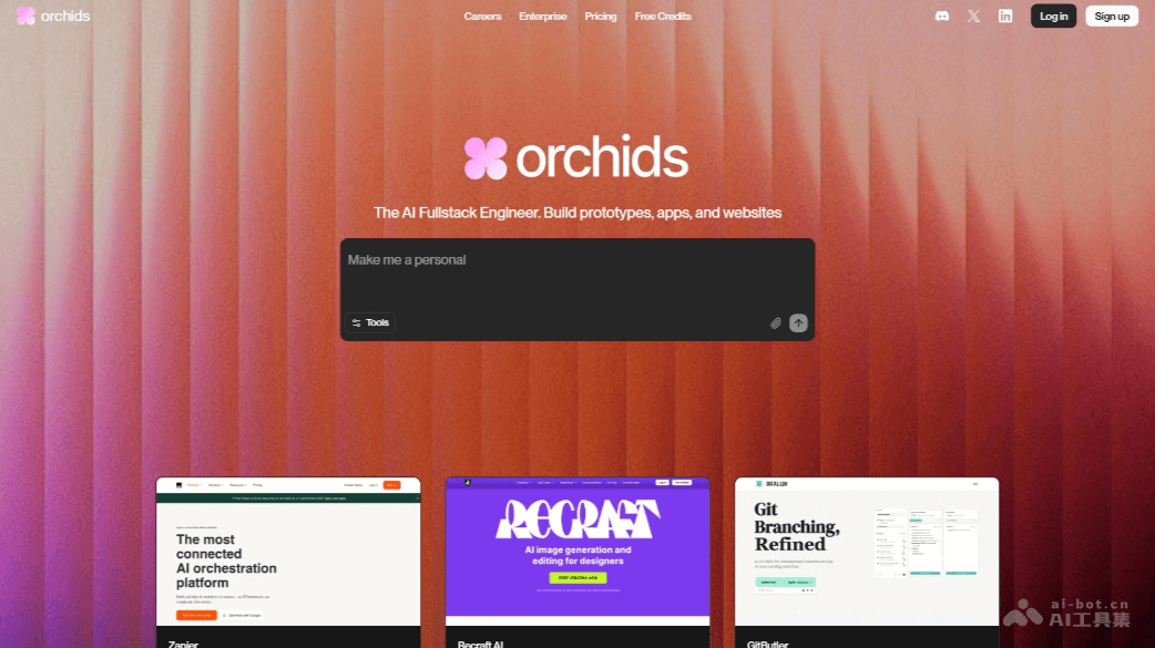 Orchids – AI全栈开发工具，生成完整应用与网站插图