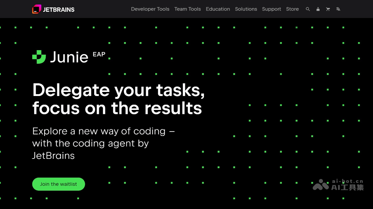 Junie – JetBrains 推出的 AI 编程助手，自主完成代码编写、测试、检查插图