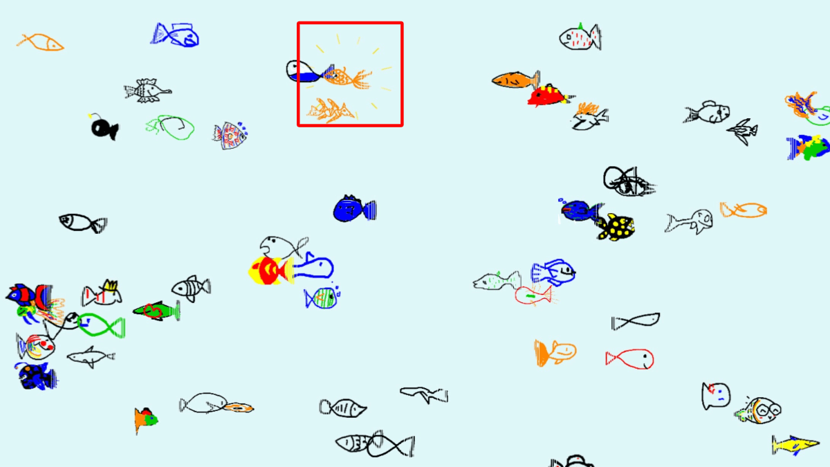 Draw A Fish – 线上AI画鱼网站，体验全球共享虚拟鱼缸插图1