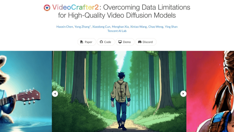 VideoCrafter2 – 腾讯推出的高质量视频生成模型插图