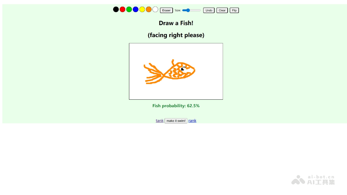 Draw A Fish – 线上AI画鱼网站，体验全球共享虚拟鱼缸插图