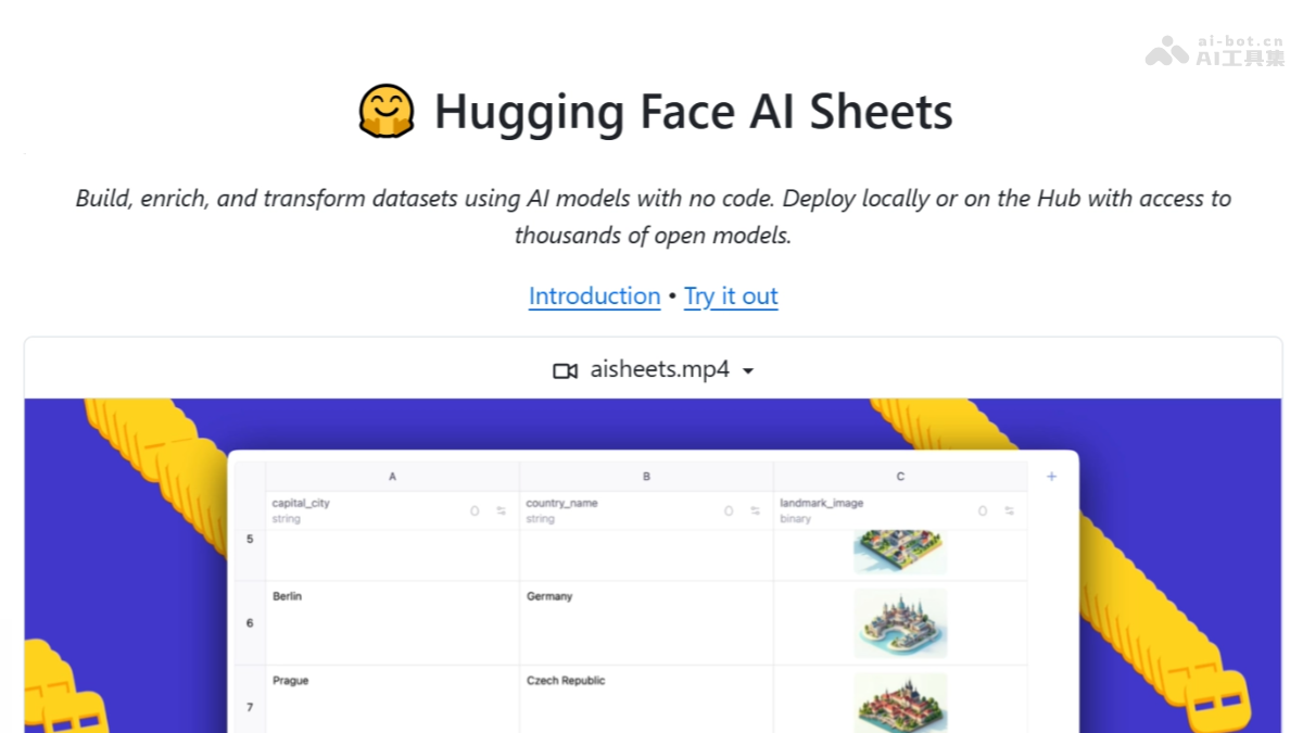 AI Sheets – Hugging Face开源的无代码数据处理工具插图