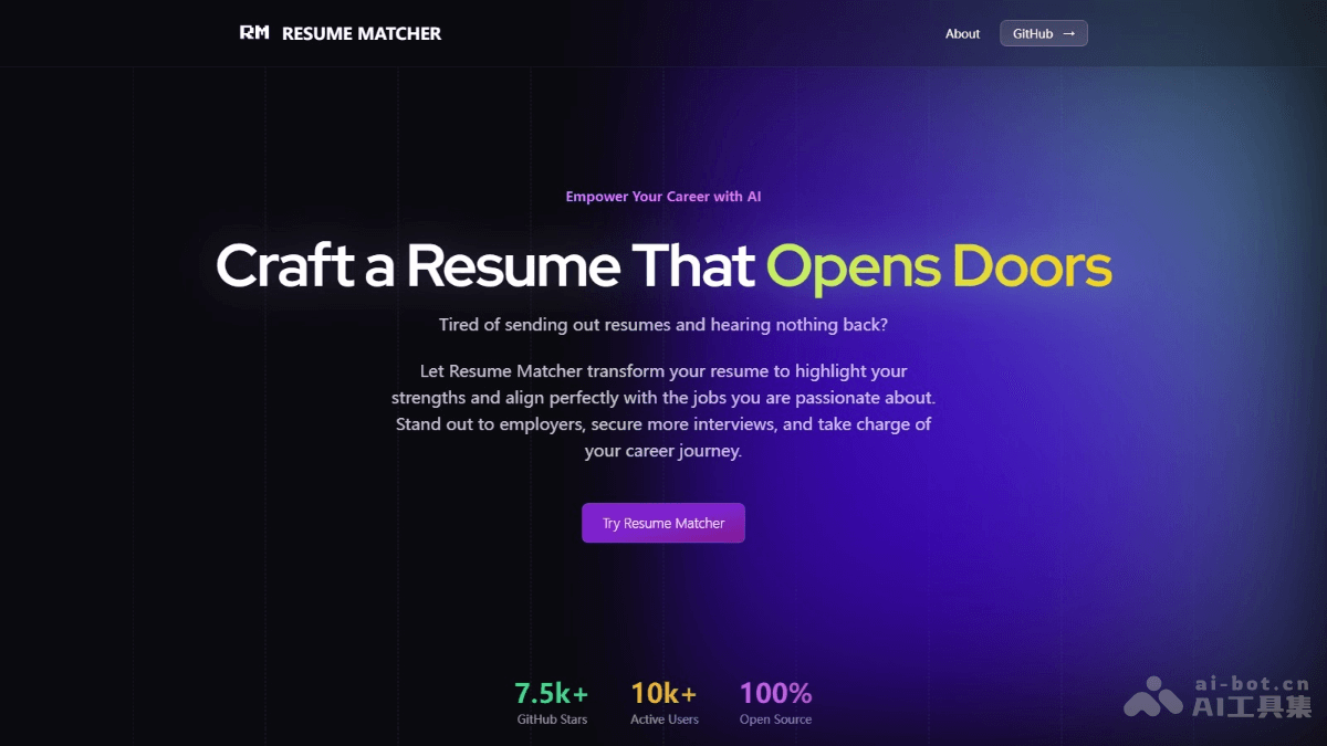 Resume Matcher – 开源AI简历优化工具，解析简历和职位描述提供改进建议插图
