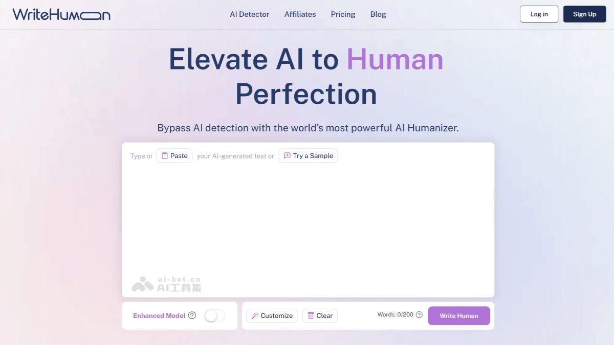 WriteHuman – AI内容检测工具，将AI生成的文本转化为人类撰写的内容插图