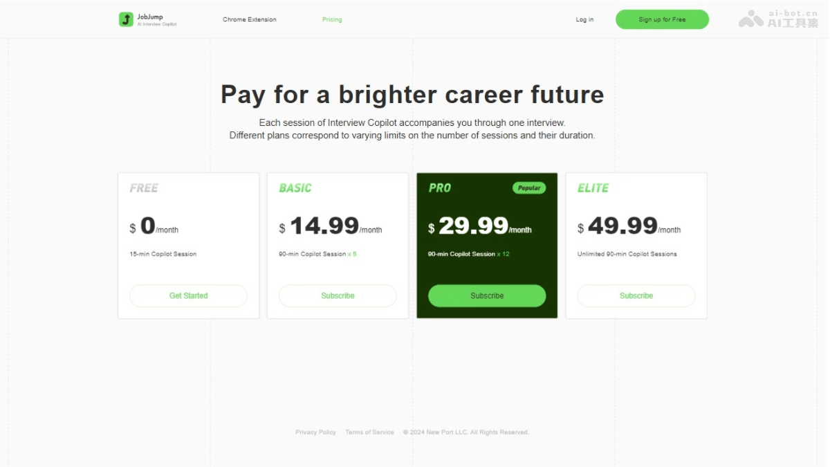 JobJump – 求职者的AI面试助手，识别面试问题实时答案提示插图1