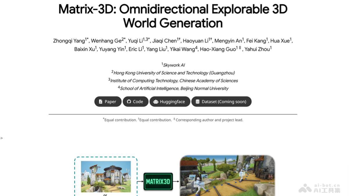 Matrix-3D – 昆仑万维开源的3D世界模型插图