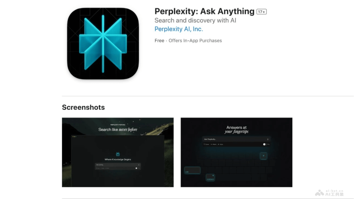 Perplexity macOS客户端 – AI搜索工具，实时联网整合多源内容插图
