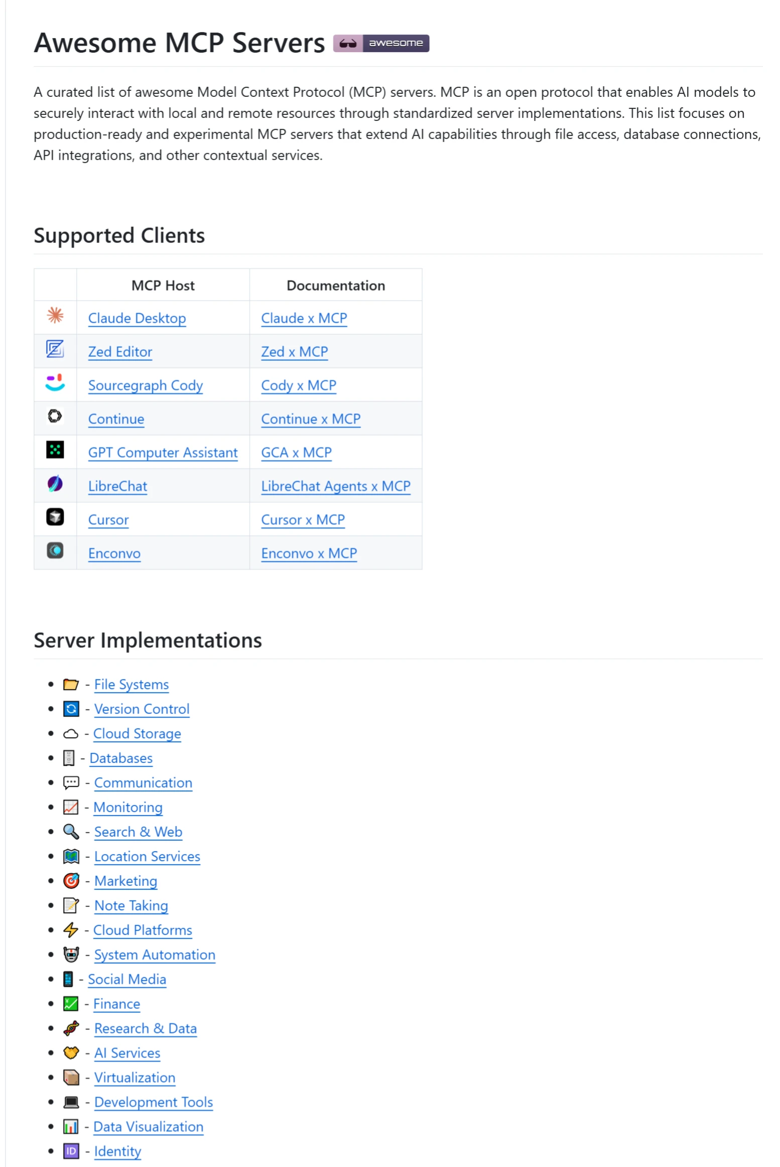 Awesome MCP Servers插图