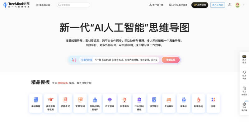 7个免费的AI思维导图软件和工具，一键生成思维导图插图