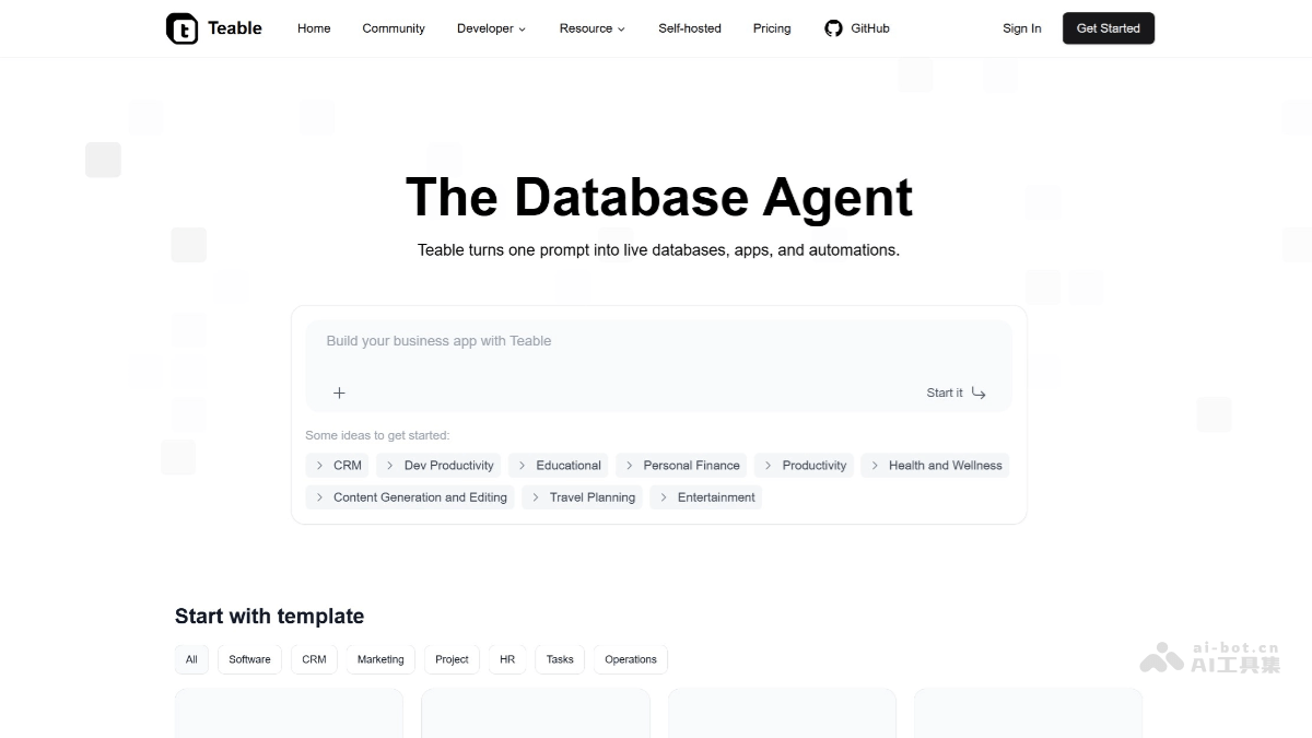 Teable – AI数据库工具，支持多视图展示插图