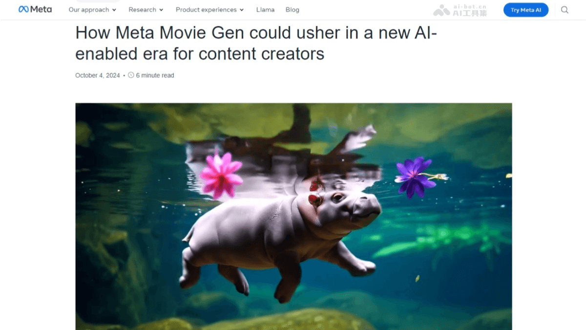 Movie Gen – Meta推出文本驱动的AI视频生成与编辑工具插图