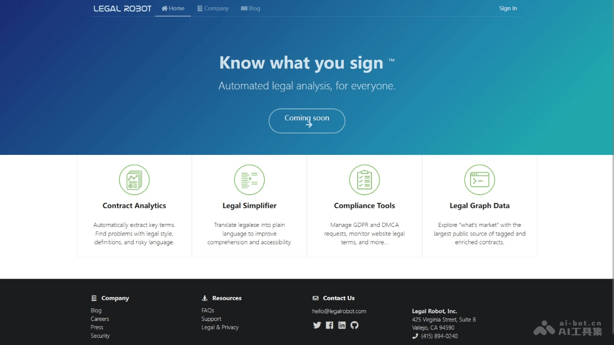LEGAL ROBOT – AI合同审查工具，自动分析提取关键条款识别风险语言插图