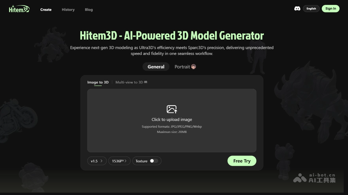 Hitem3D – AI 3D模型生成工具,实现2D到3D无缝转换插图 Hitem3D – AI 3D模型生成工具,实现2D到3D无缝转换插图